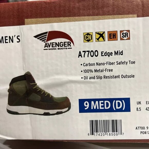 Avenger A7700 Edge Mid Boot Mens 9 M main image 4